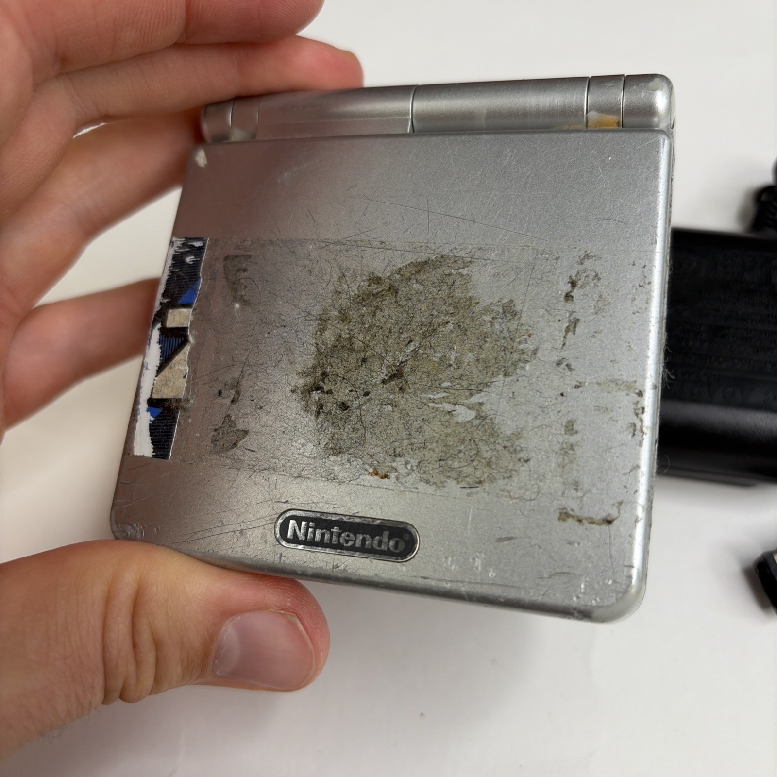 Gameboy Advanced sp GBA Platinum Silver Ags-001 Tested US Model
