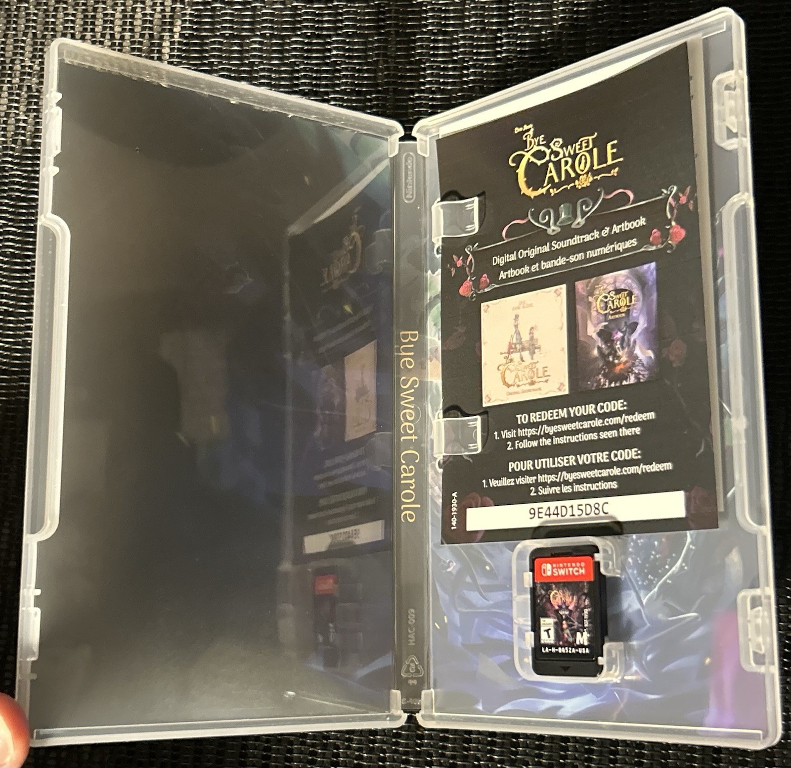 Bye Sweet Carole (Nintendo Switch, 2025) Complete CIB w/ Unused Codes Near Mint