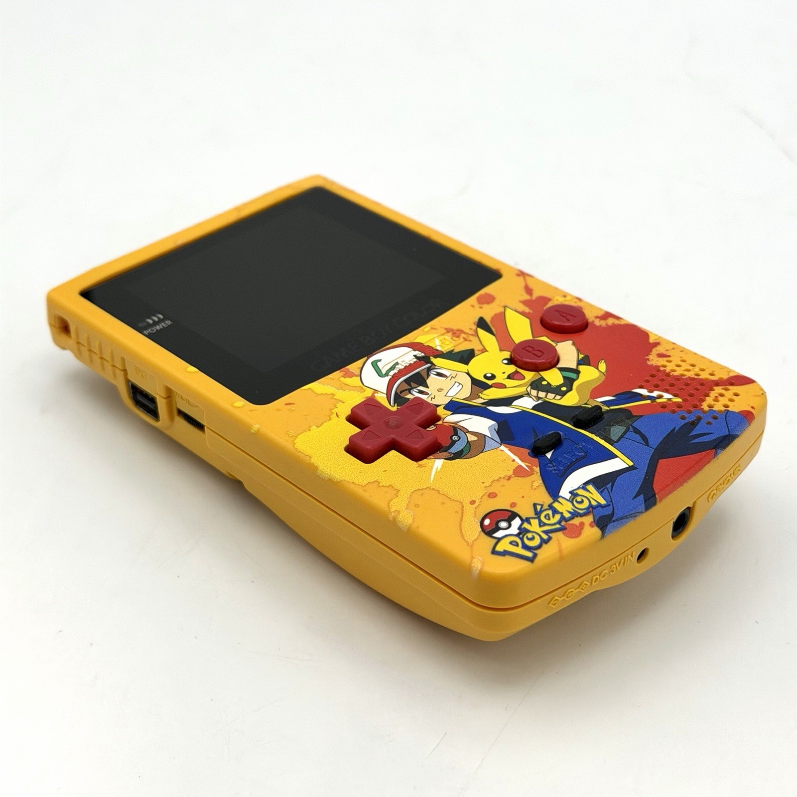 Nintendo Game Boy Color GBC Backlit Q5 IPS Console Ash Pikachu Yellow Pokemon UV