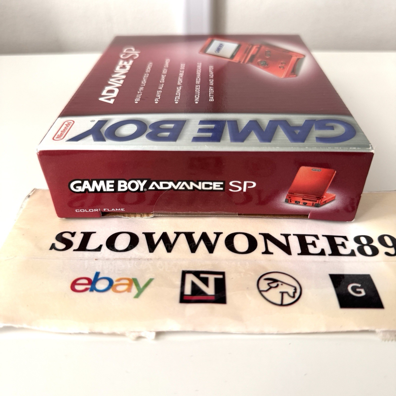 NEW SEALED BOX Nintendo Game Boy Advance SP GBA Flame Red Console Rare CIB