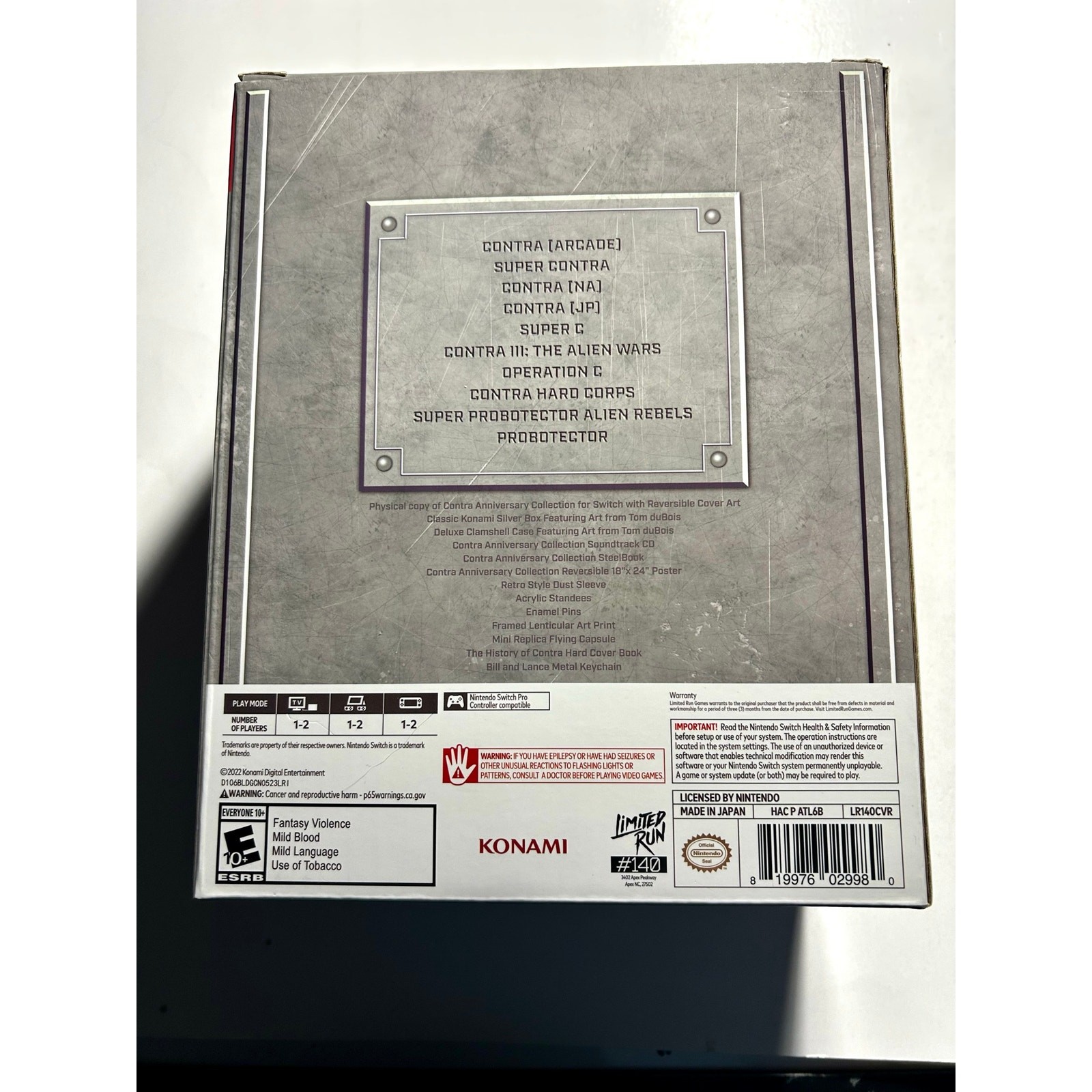 Contra Anniversary Collection Ultimate Edition (Switch) New🔥No rips no tears