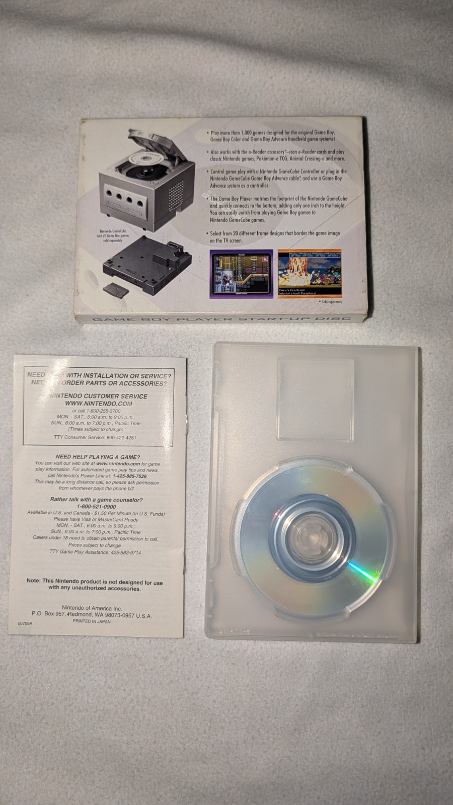 Nintendo GameCube Game Boy Player With Start-Up Disc & Original Case and Manual