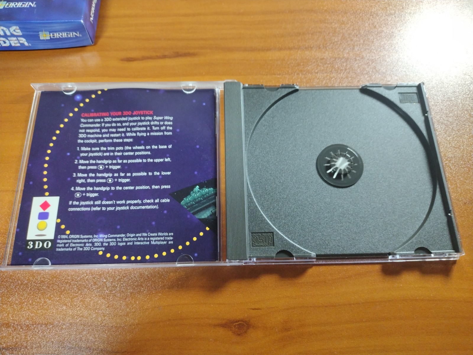 Super Wing Commander (3DO, 1994) Long Box + Manual & Jewel Case (No Disc) NM Box