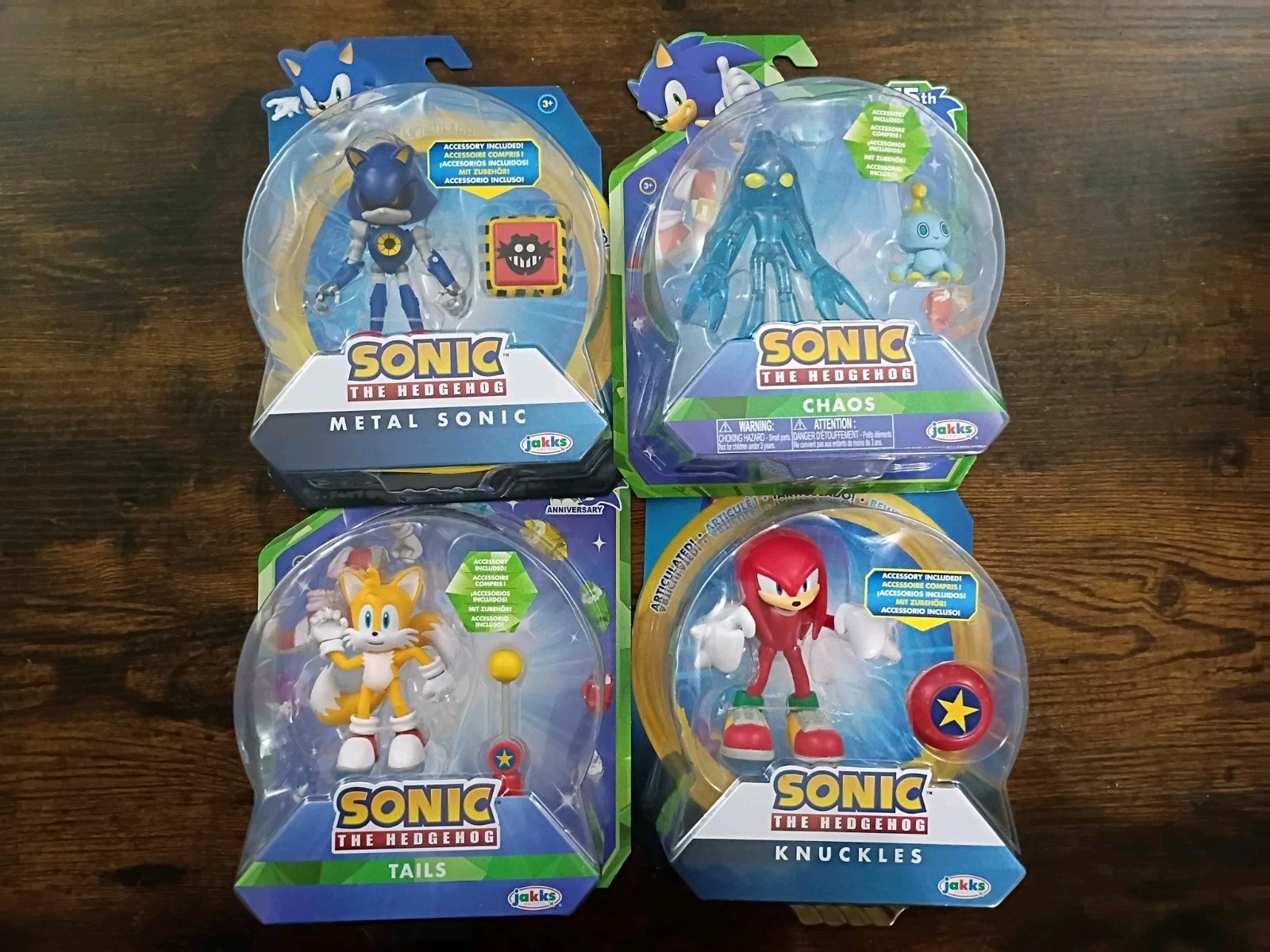 4″ CHAOS TAILS KNUCKLES METAL SONIC the Hedgehog 35th Anniversary Jakks SEGA Lot