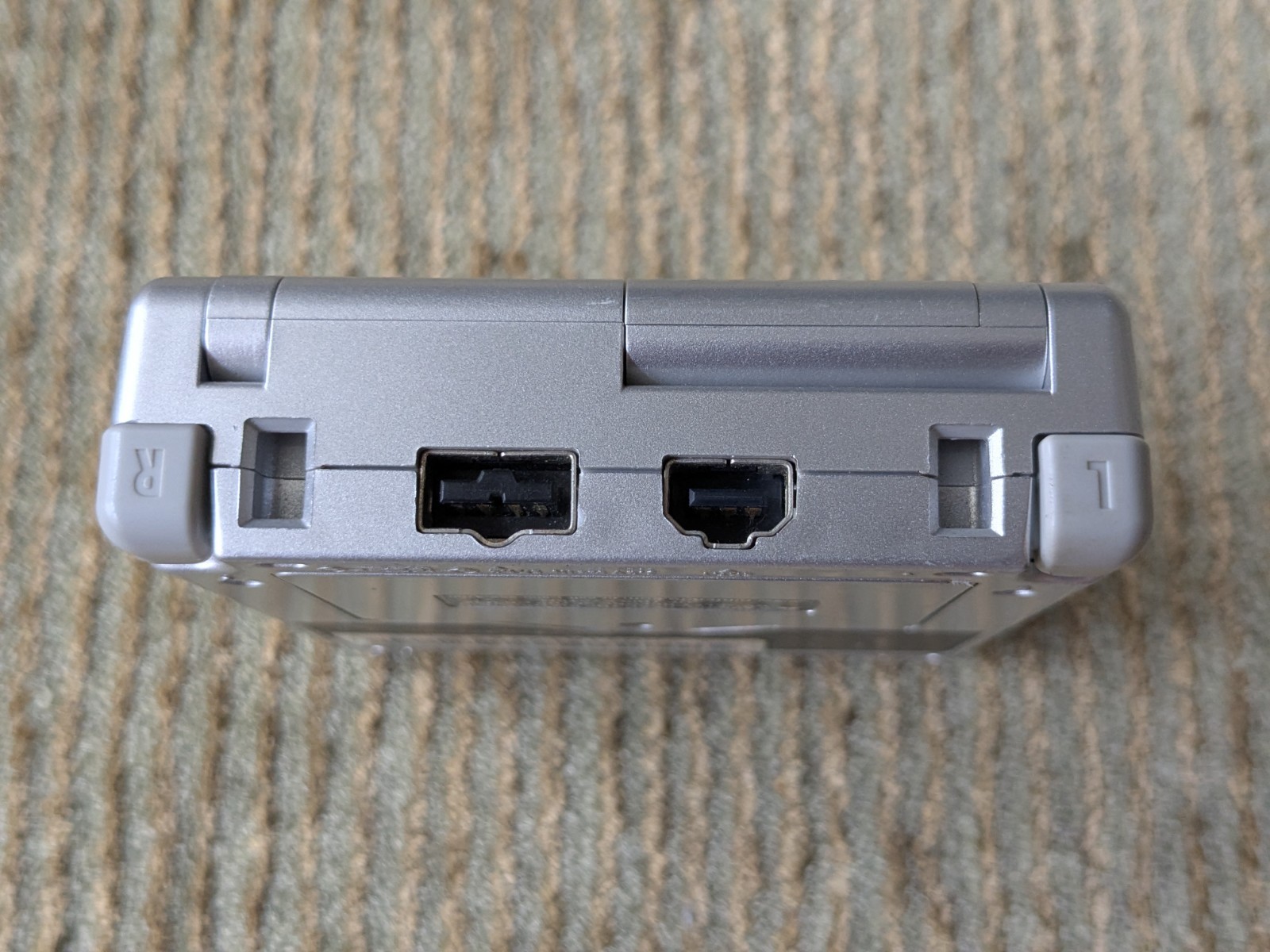 Nintendo Game Boy Advance SP AGS-001 Silver W/ Charger and Game