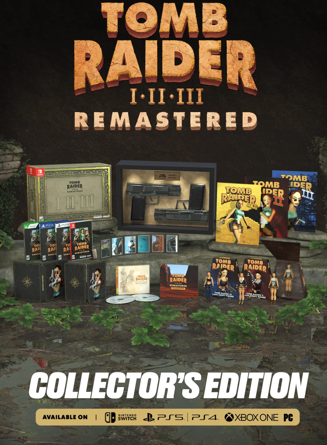 Tomb Raider Remastered 1 2 3 Collector’s Edition XBOX ONE X S Series USA LRG