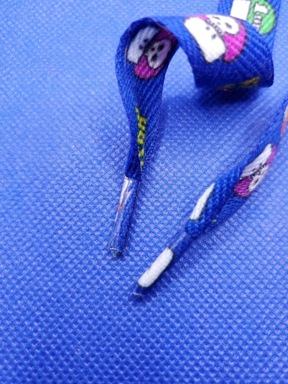 Blue Super Mario Bros Shoelace Know Your Mushrooms Hot Topic Replacement ONE