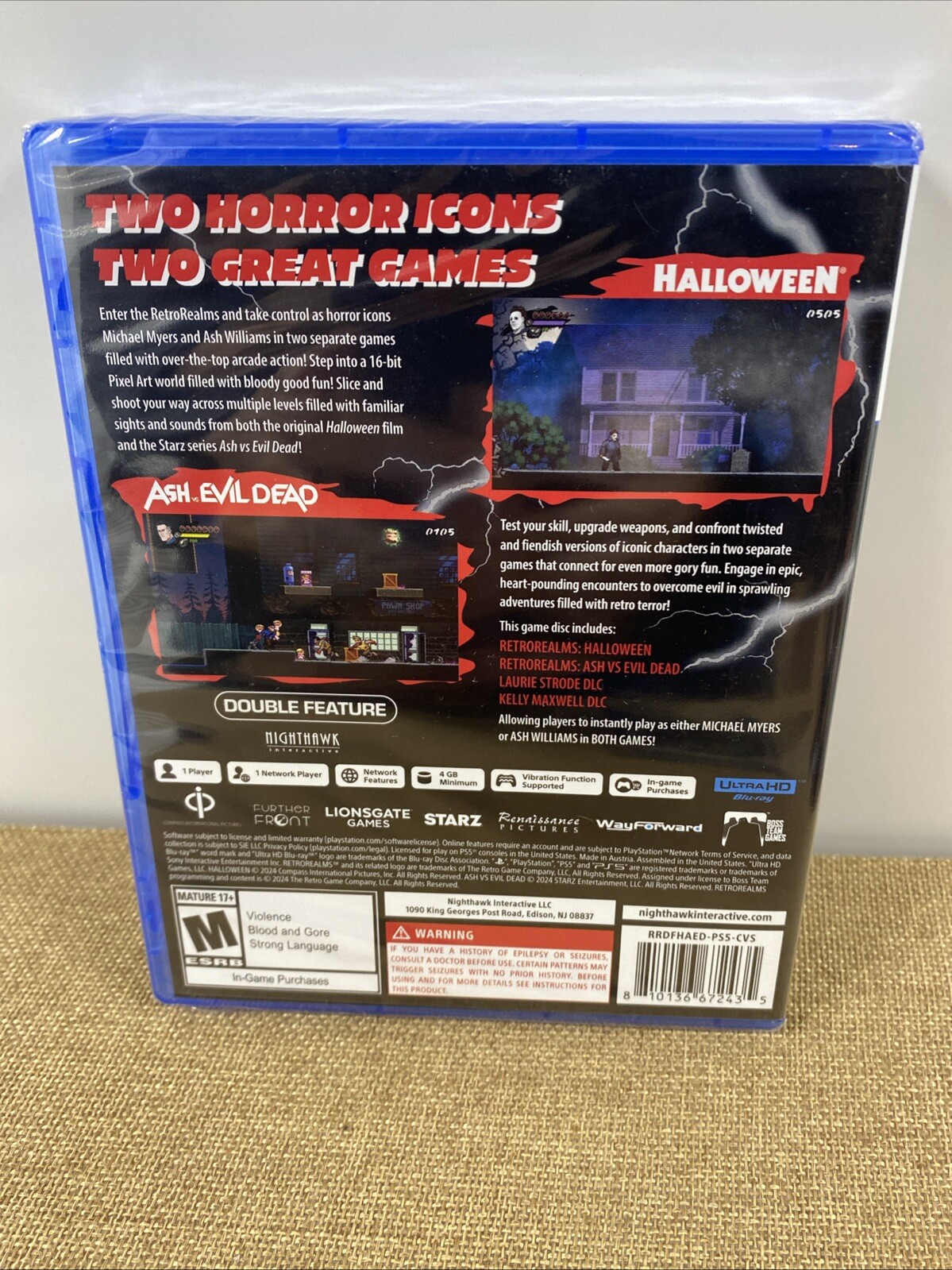 NEW HALLOWEEN ASH VS EVIL DEAD RetroRealms:Double Feature PS5 PLAYSTATION 5