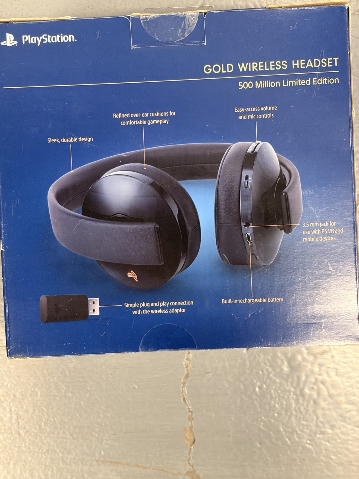 PlayStation Gold Wireless Headset 500 Million Limited Edition – Brand New