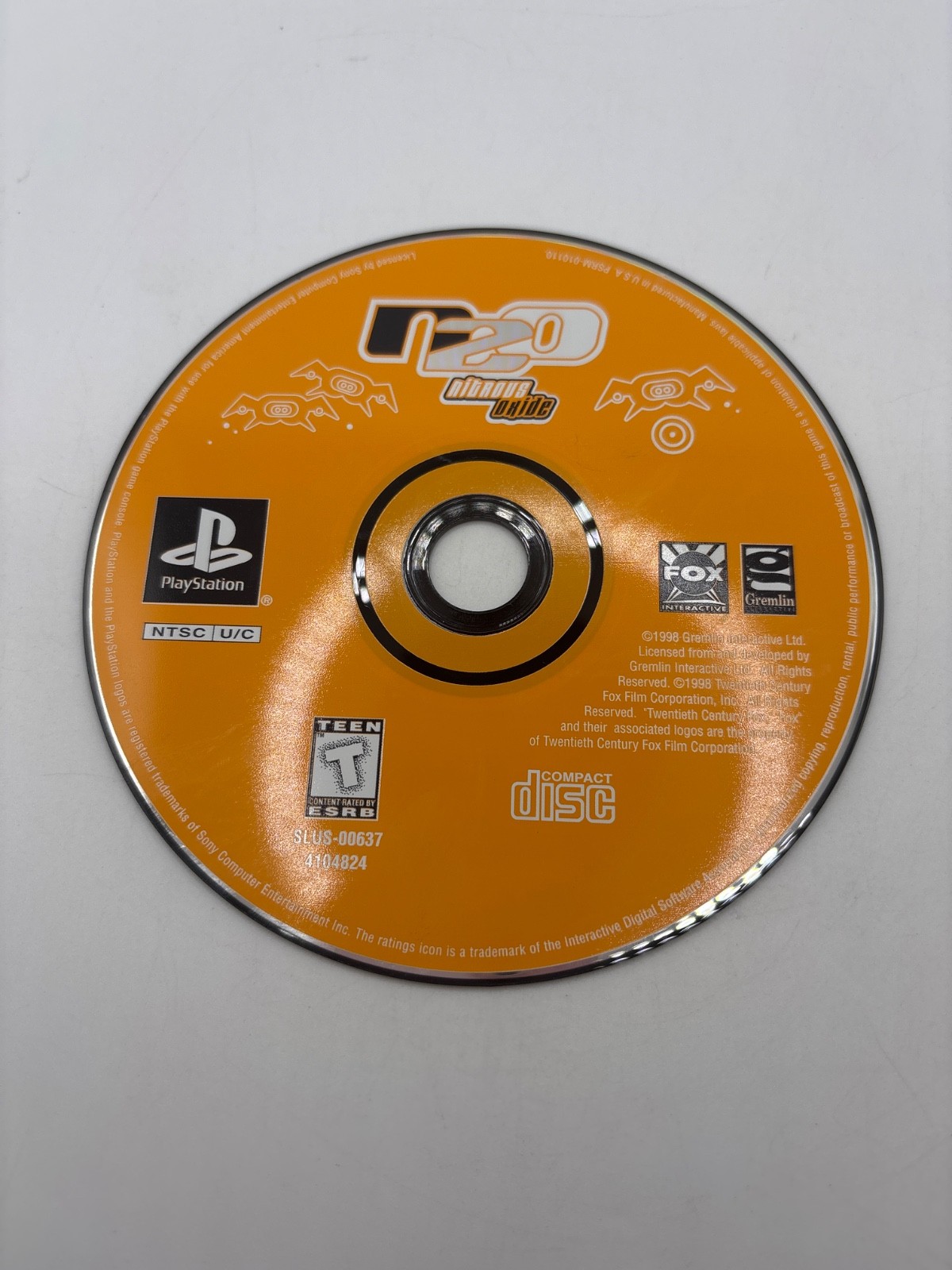 N2O Nitrous Oxide Sony PlayStation 1 PS1 Game CIB