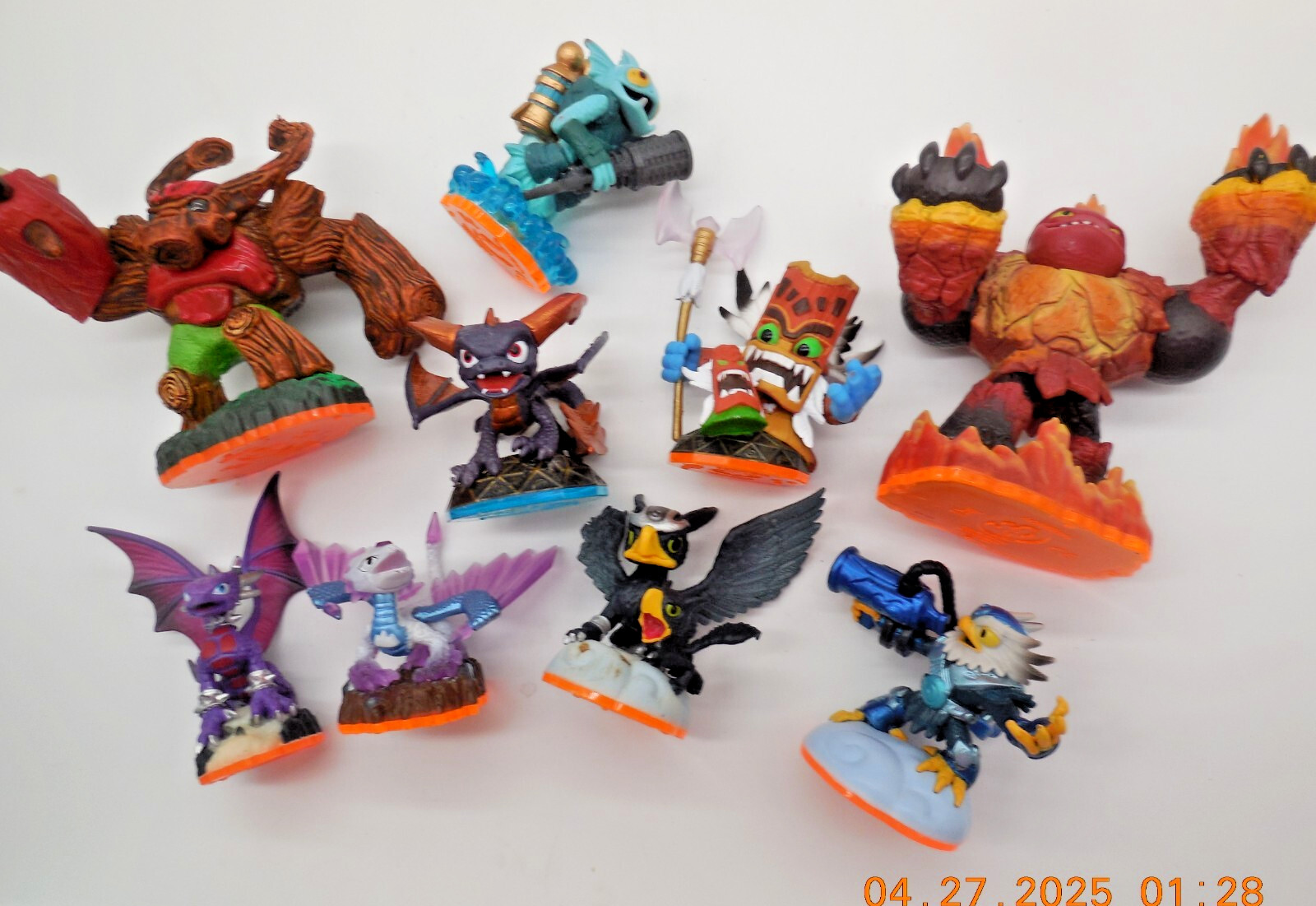 Skylanders Lot 9 figures Spyros Flashwing Hot Head Tree Rex Sonic Boom Double Tr