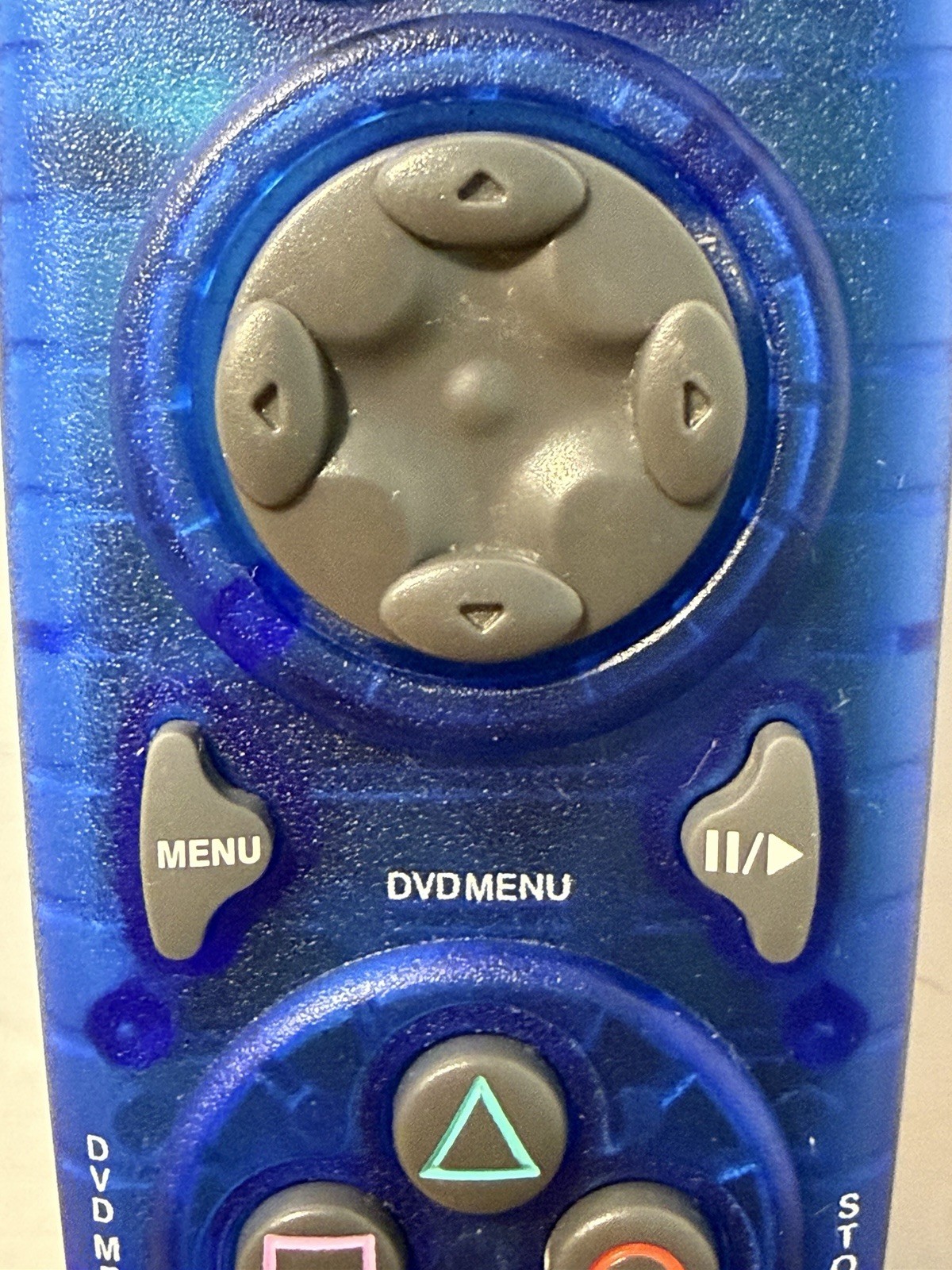 Pelican PS2 DVD Remote Control Blue Translucent PL-609 PL-607 TESTED WORKS