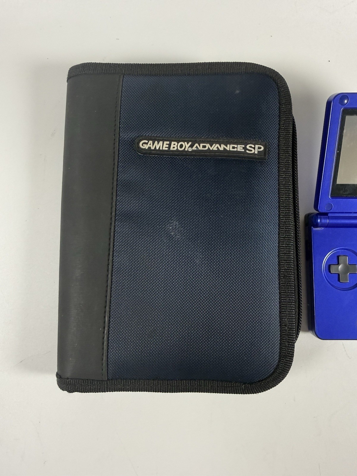 Nintendo Game Boy Advance SP – Cobalt Blue w/ Travel Soft Case, & Games