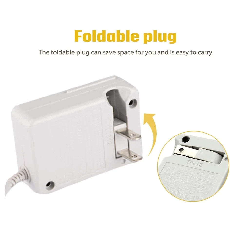 Nintendo WAP-002 Wall Charger for Nintendo DS/3DS/2DS XL – Gray