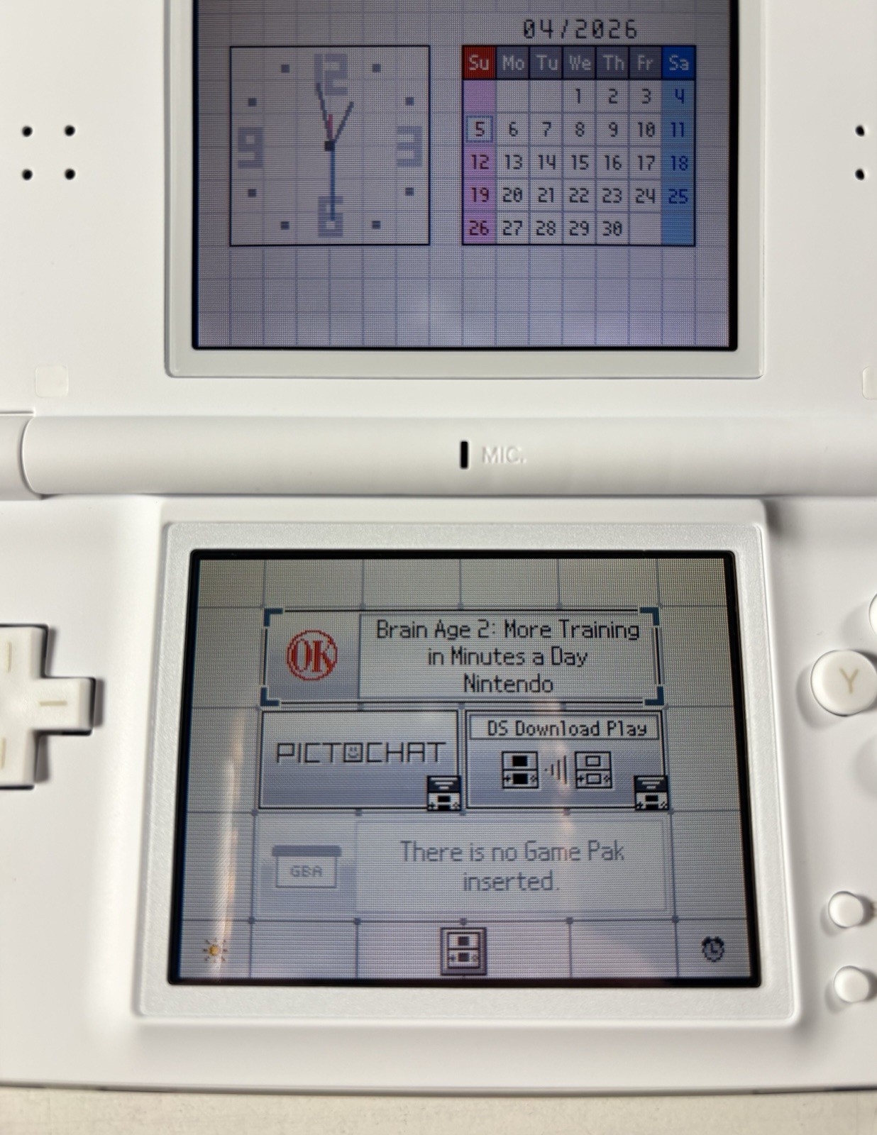 Nintendo DS Lite OEM White Handheld System LOT (USG-001) + 4 Games & Case CLEAN!