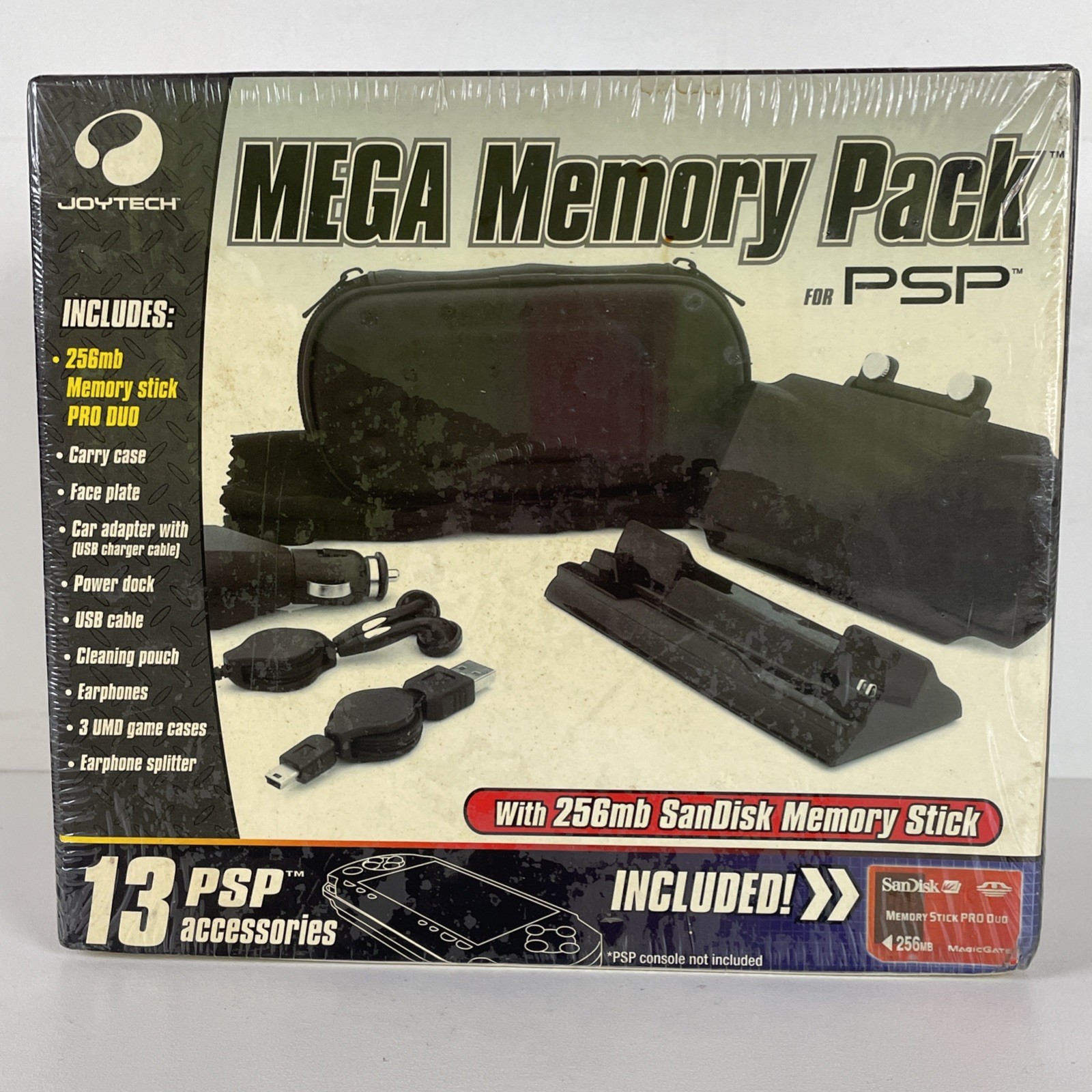 Joytech Mega Memory Pack for Psp W/ 256mb Sandisk Memory Stick 13 Accessories