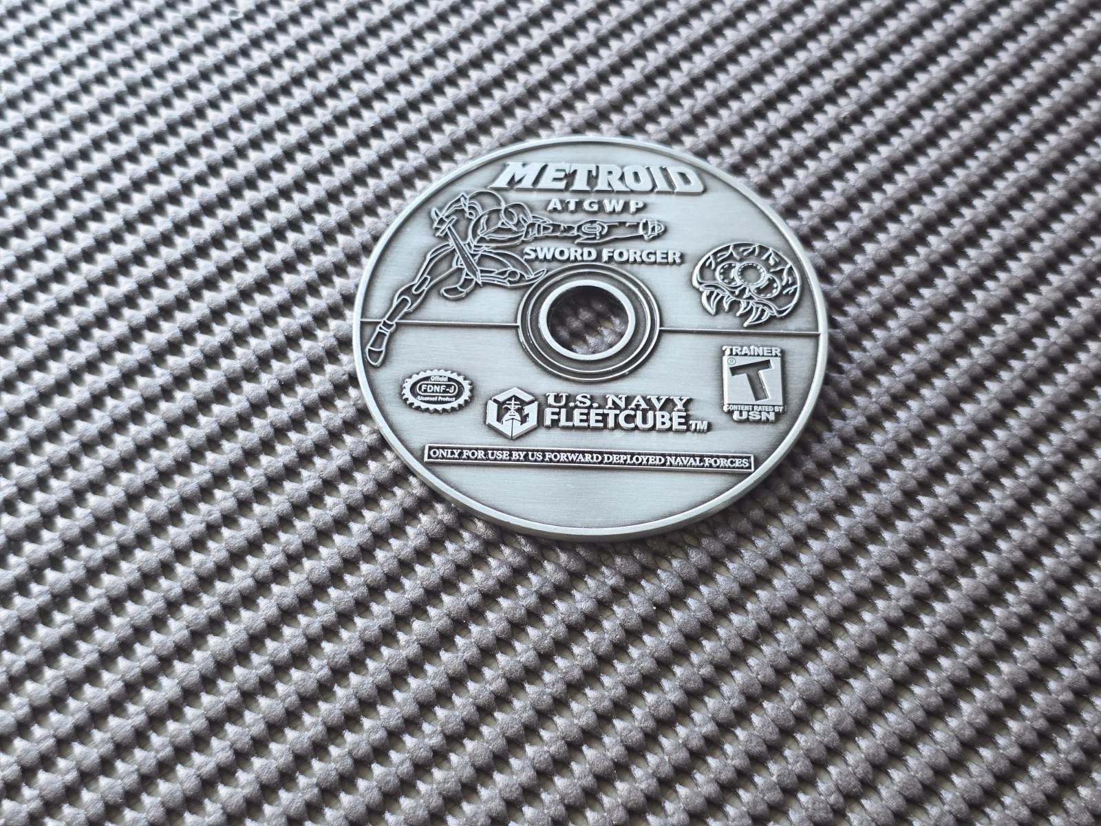 Nintendo Metroid Challenge Coin Medal Gamecube Rare Promo US NAVY GC NES Type 1