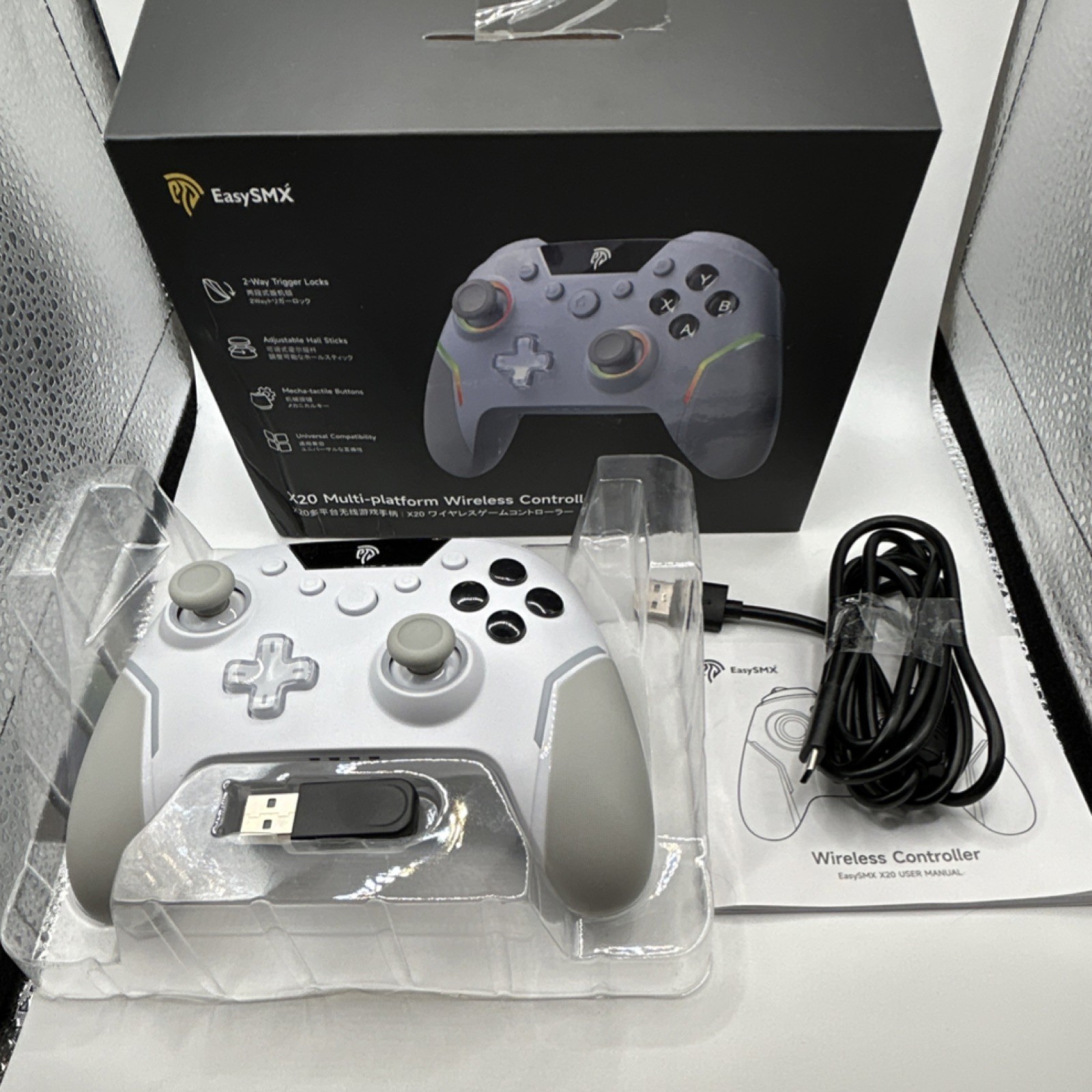 EasySMX X20 Wireless Controller Universal for Switch/PC/iOS/Android Gray