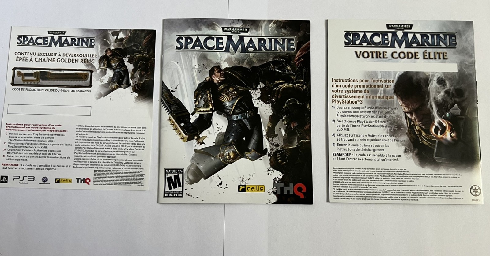 Warhammer 40000: Space Marine – PlayStation 3 (PS3) – CIB- TESTED WORKING