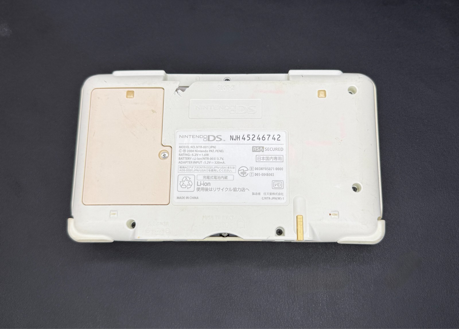 ORIGINAL Pure White Nintendo DS (NTR-001)(JPN); Region Free; US Seller
