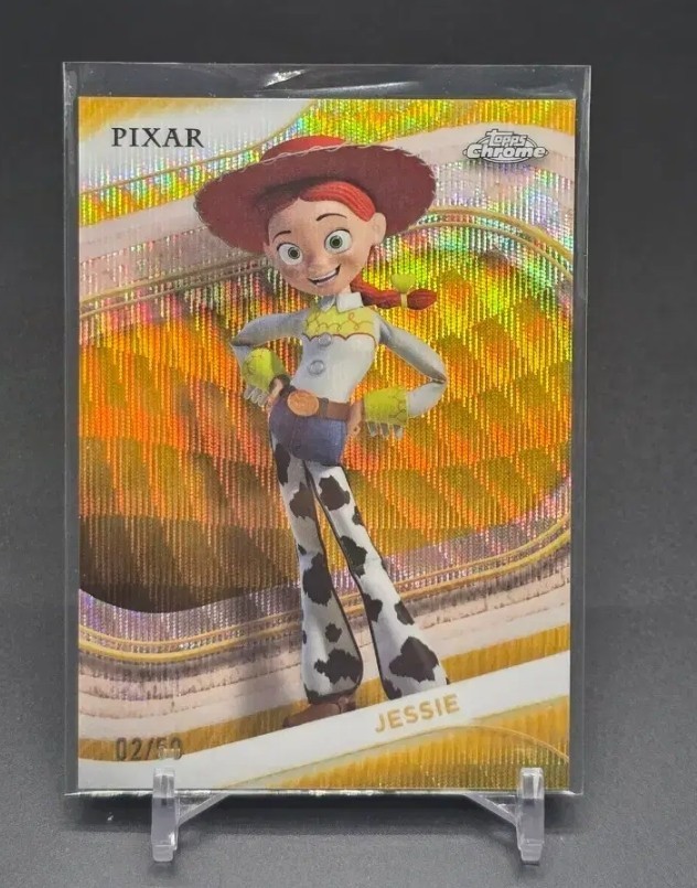 2025 Topps Chrome Disney Jessie #94 Gold Wave Refractor 02/50 – Low Number!