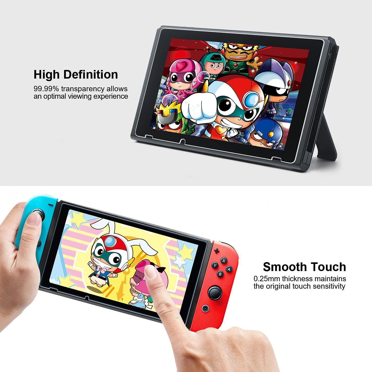 Nintendo Switch 2017 Screen Protector Ultra Clear 3 Pack 99.9 Transparency