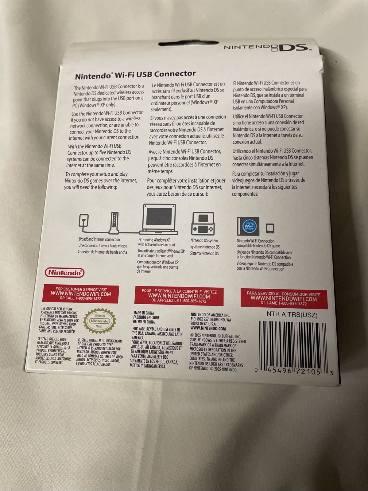 Nintendo Wii DS Wi-Fi USB Connector NTR-010 w Cable & Disc! ~ Works Great!