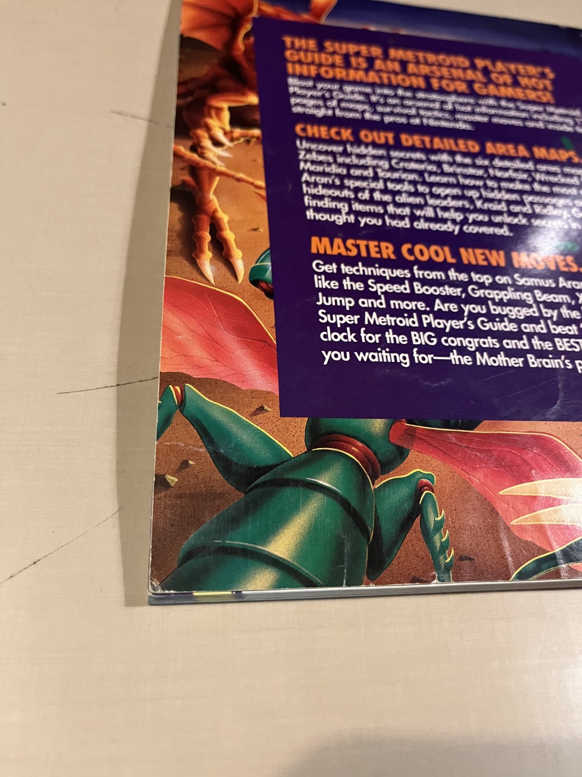 Official Super Metroid Nintendo Player’s Strategy Guide w/ Fold-Out Map SNES
