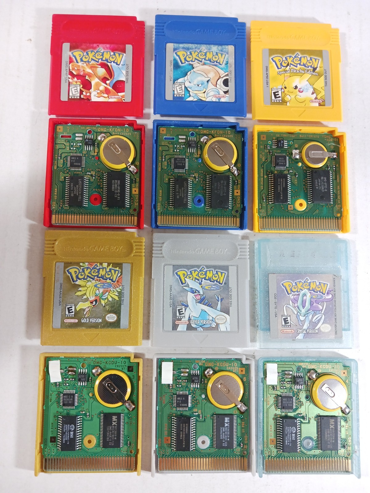 Pokemon Crystal Gold Silver Red Blue Yellow Authentic New Battery Nintendo Lot