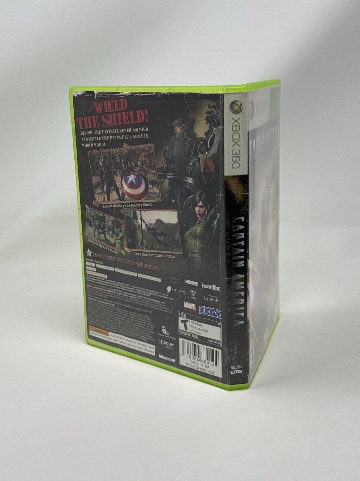 Captain America Super Soldier Microsoft Xbox 360 Game + Case Mint Disc Tested