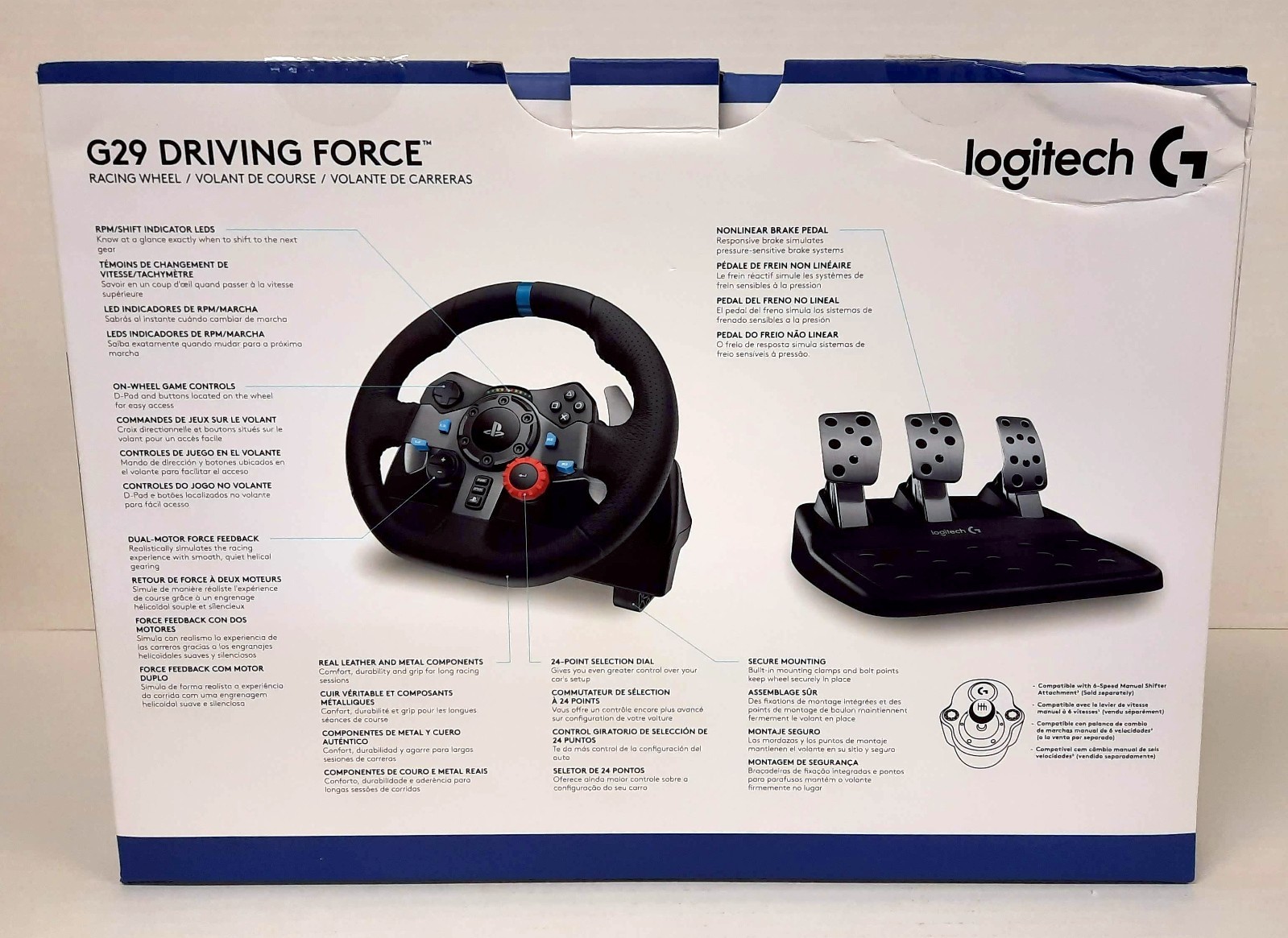 Empty Box for Logitech G29 Racing Wheel (PC, PlayStation 3, 4, 5| PS3, PS4, PS5)