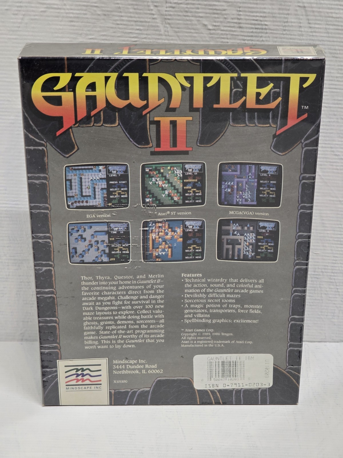 IBM Tandy PC Gauntlet II Floppy Disk 5.25″ Mindscape 1989 **SEALED**