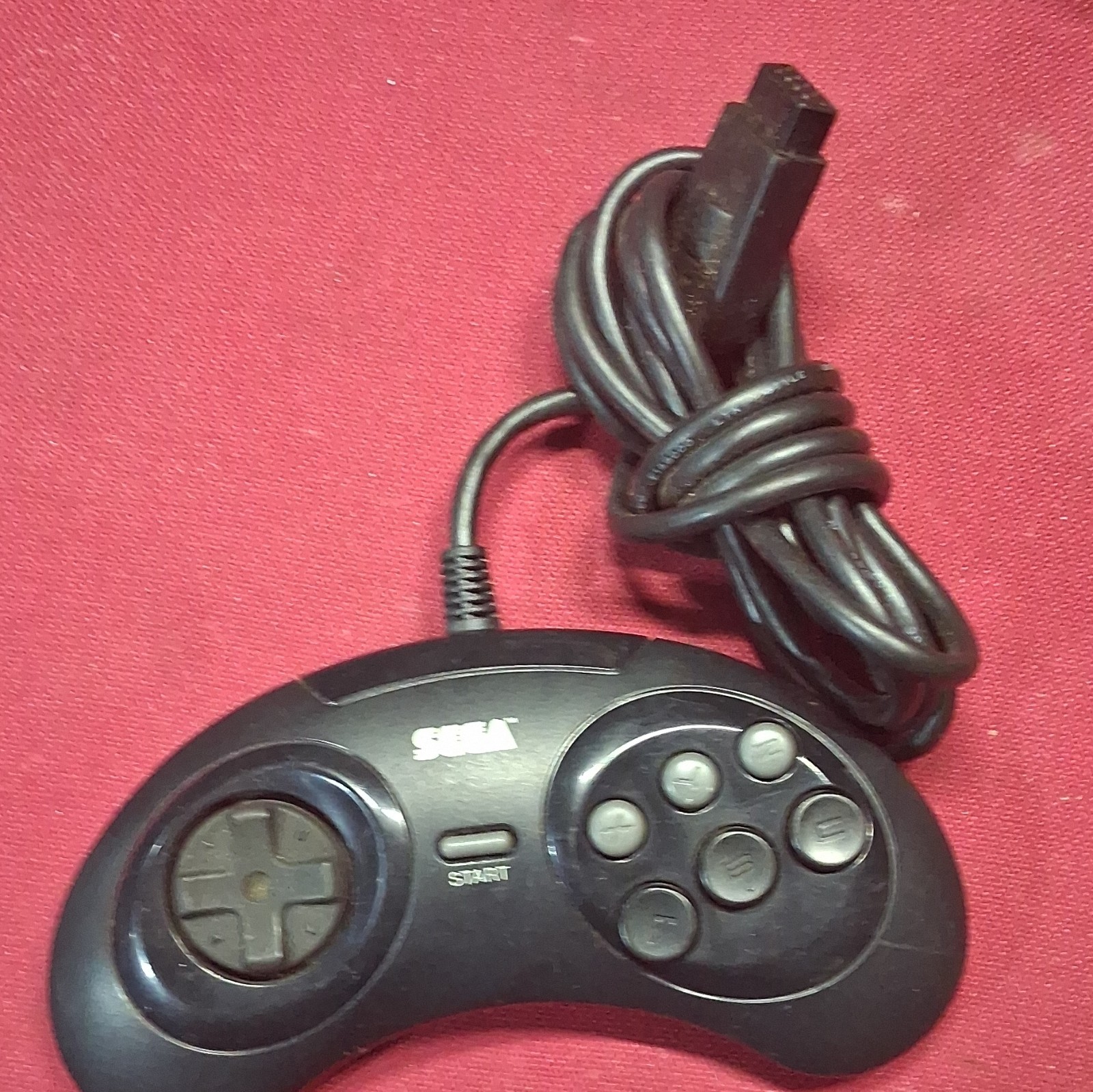 SEGA Genesis/Mega Drive 6-Button Wired Control Pad Black MK-1653 6ft