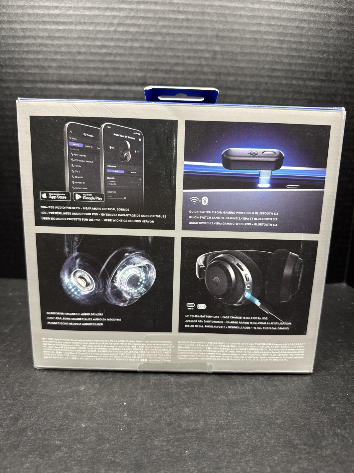 SteelSeries Arctis Nova 3P Wireless Gaming Headset Multi-Platform, Black, New!