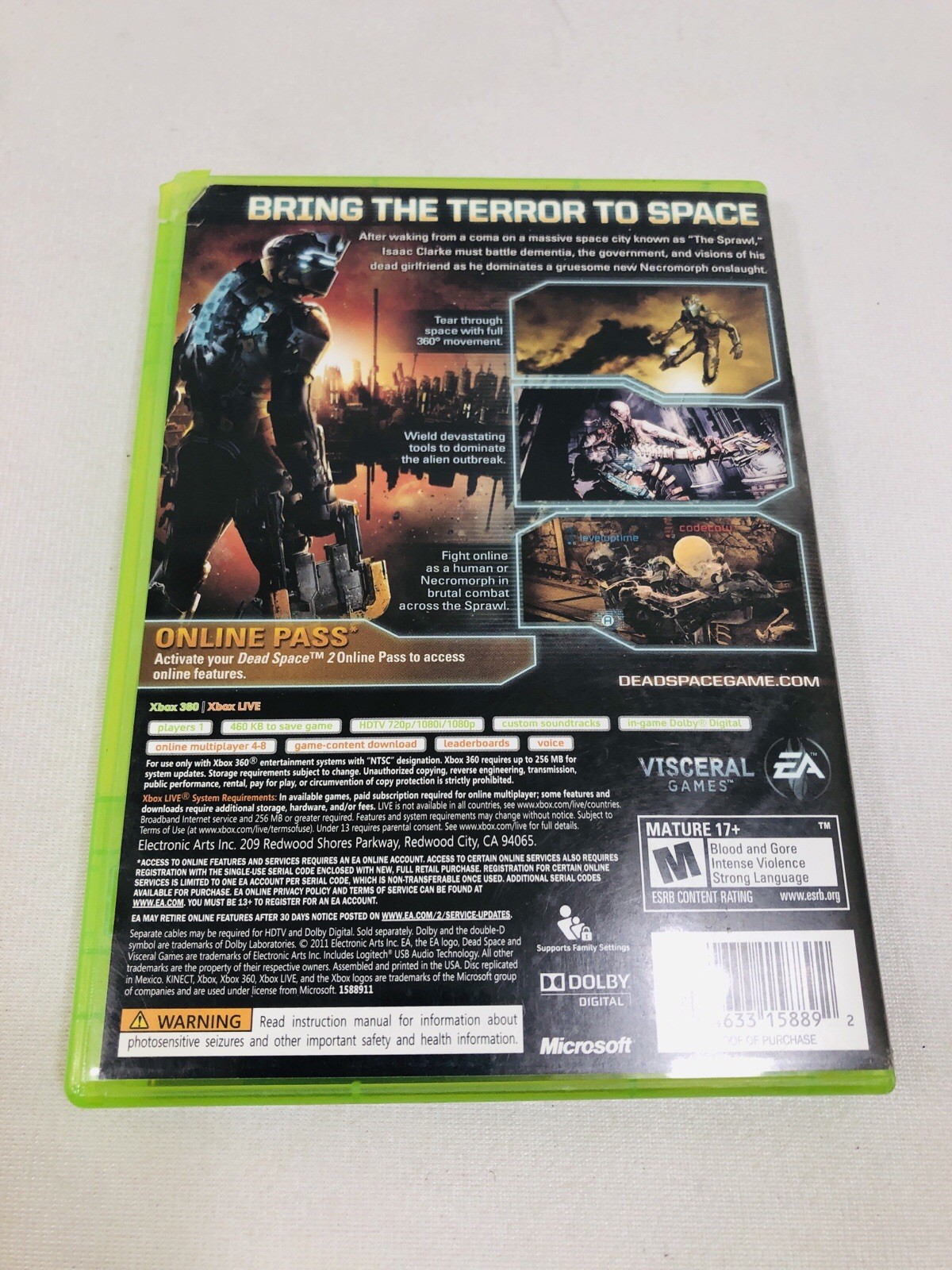 Dead Space 2 (Microsoft Xbox 360, 2011) CIB Tested Cracked Case