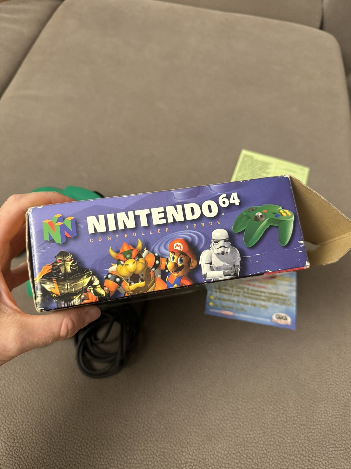 JOYSTICK – GREEN JOYPAD FOR NINTENDO 64 (N64) 100% ORIGINAL GIG ITALY – BOXED