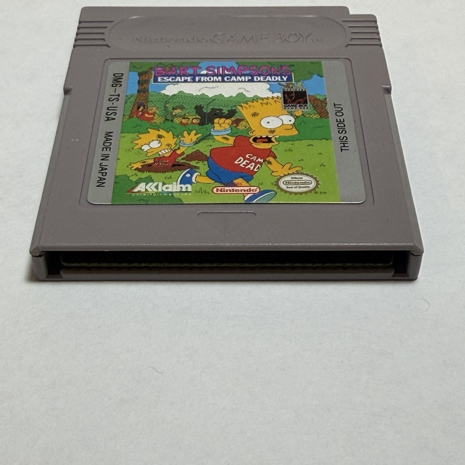 Bart Simpson’s Escape From Camp Deadly Nintendo Game Boy Works Game Only Vintage