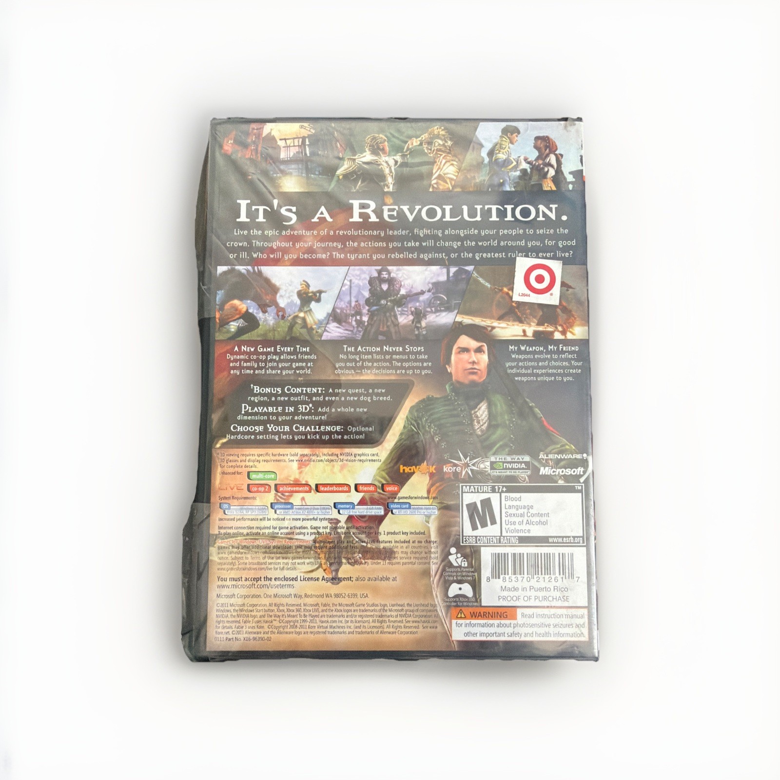 Fable III (3) PC/Games for Windows Live 2011 Brand New Factory Sealed