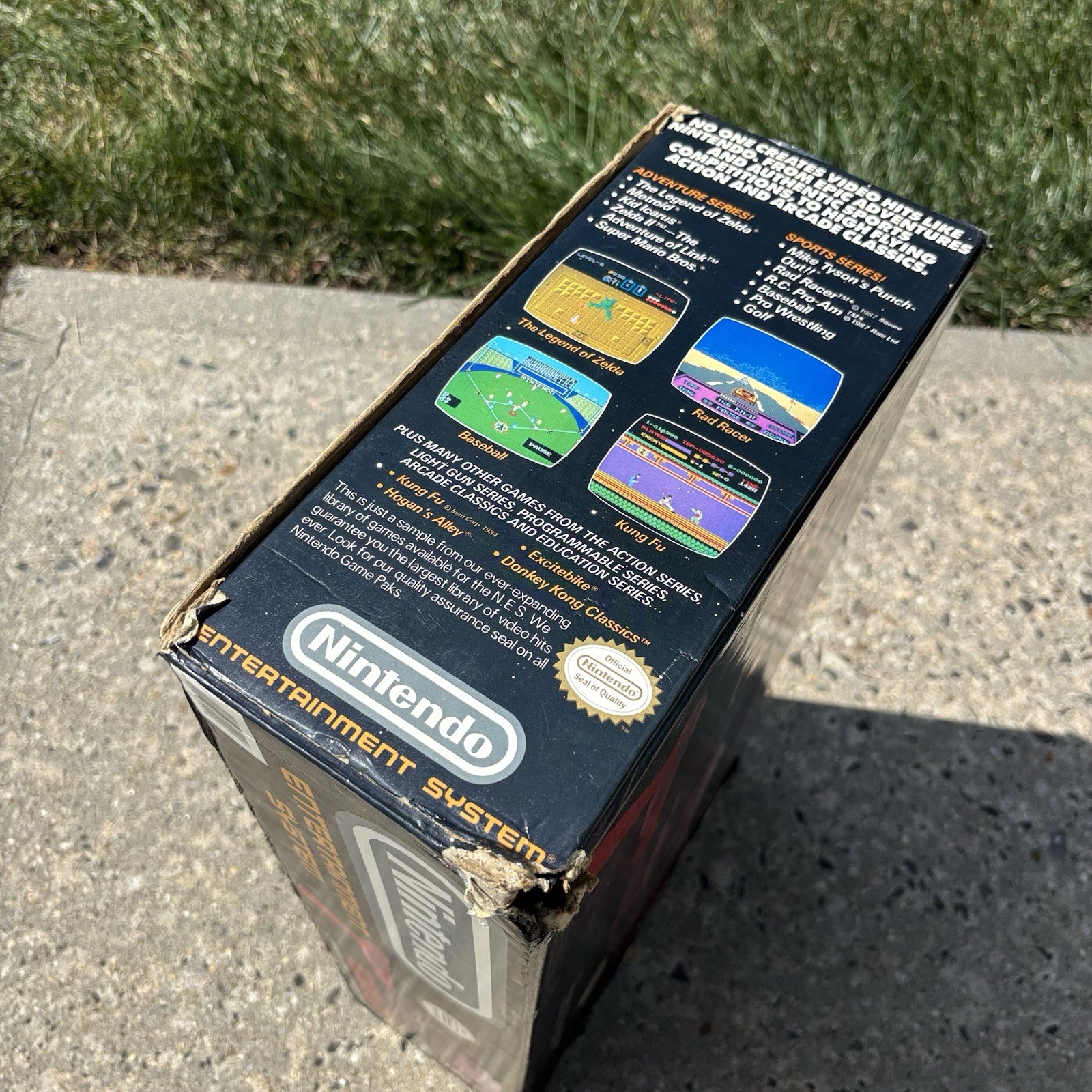 Original Nintendo NES Action Set Console BOX ONLY w/ Styrofoam