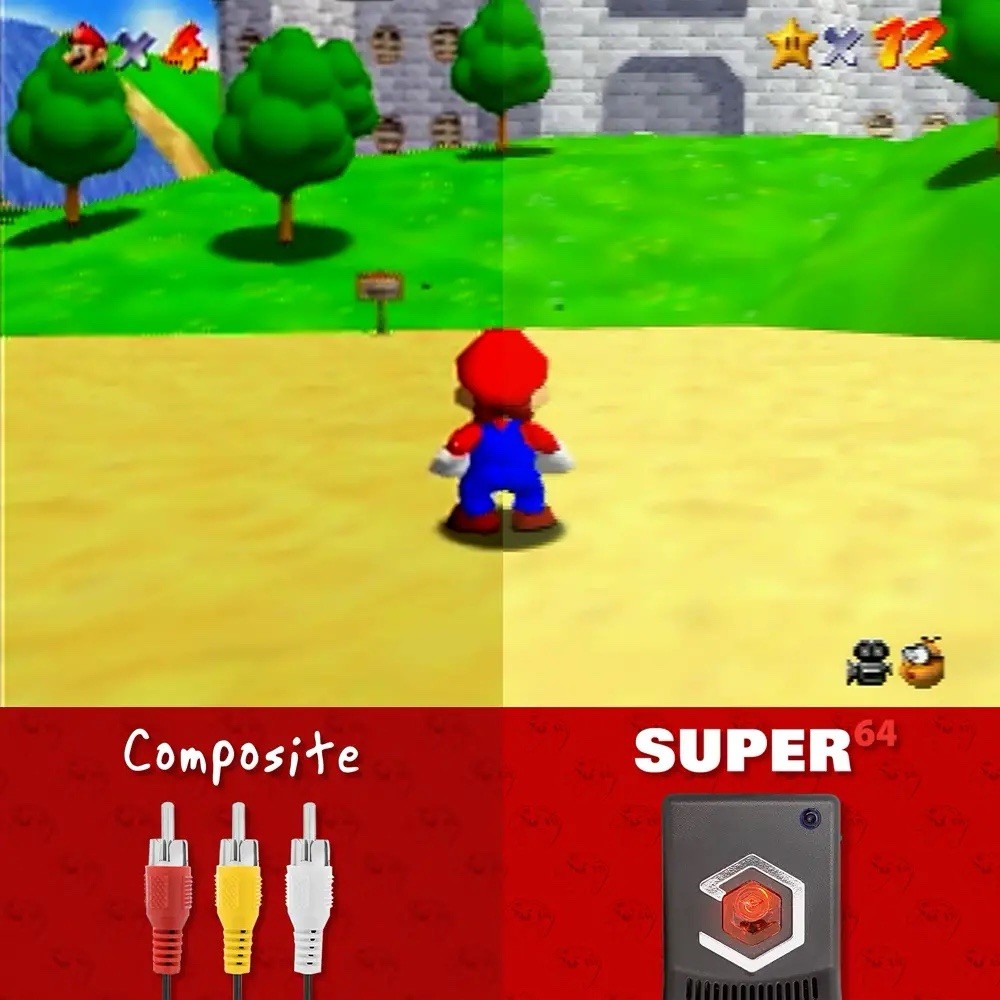 e·o·n Super 64 HDMI Adapter for Nintendo 64 Console w/ LED Indicator Black