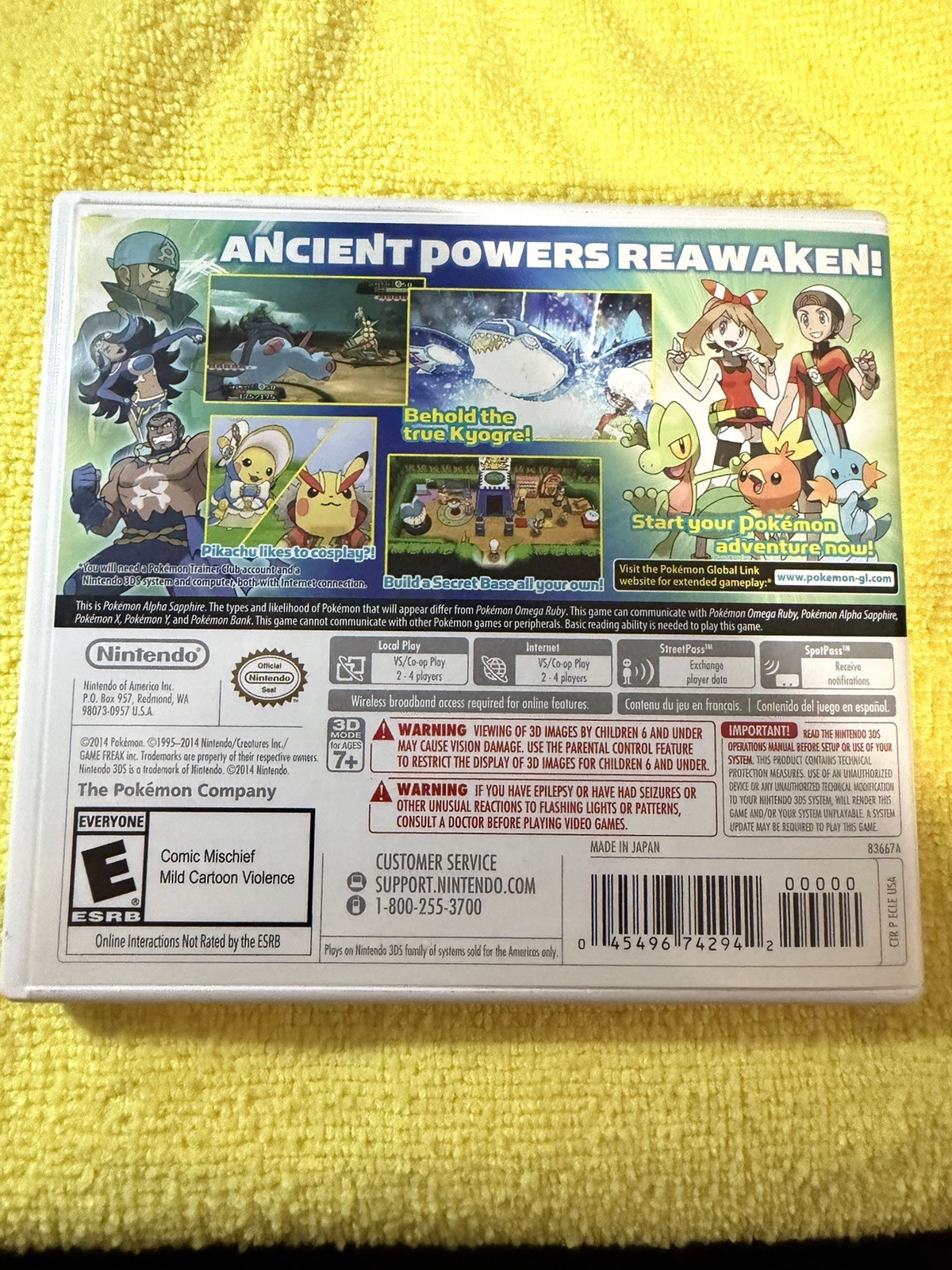 Pokémon Alpha Sapphire (Nintendo 3DS, 2014) CIB w/ Case, Manual, Tested