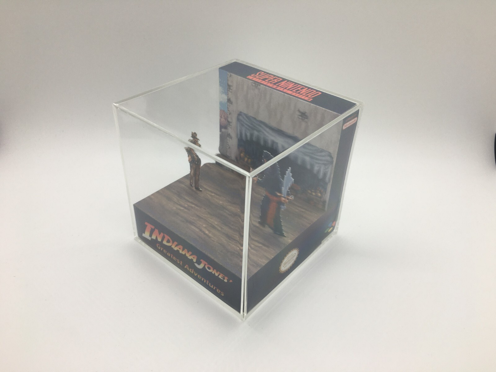 Indiana Jones and the Raiders of the Lost Ark SNES Shadow Box Diorama Cube