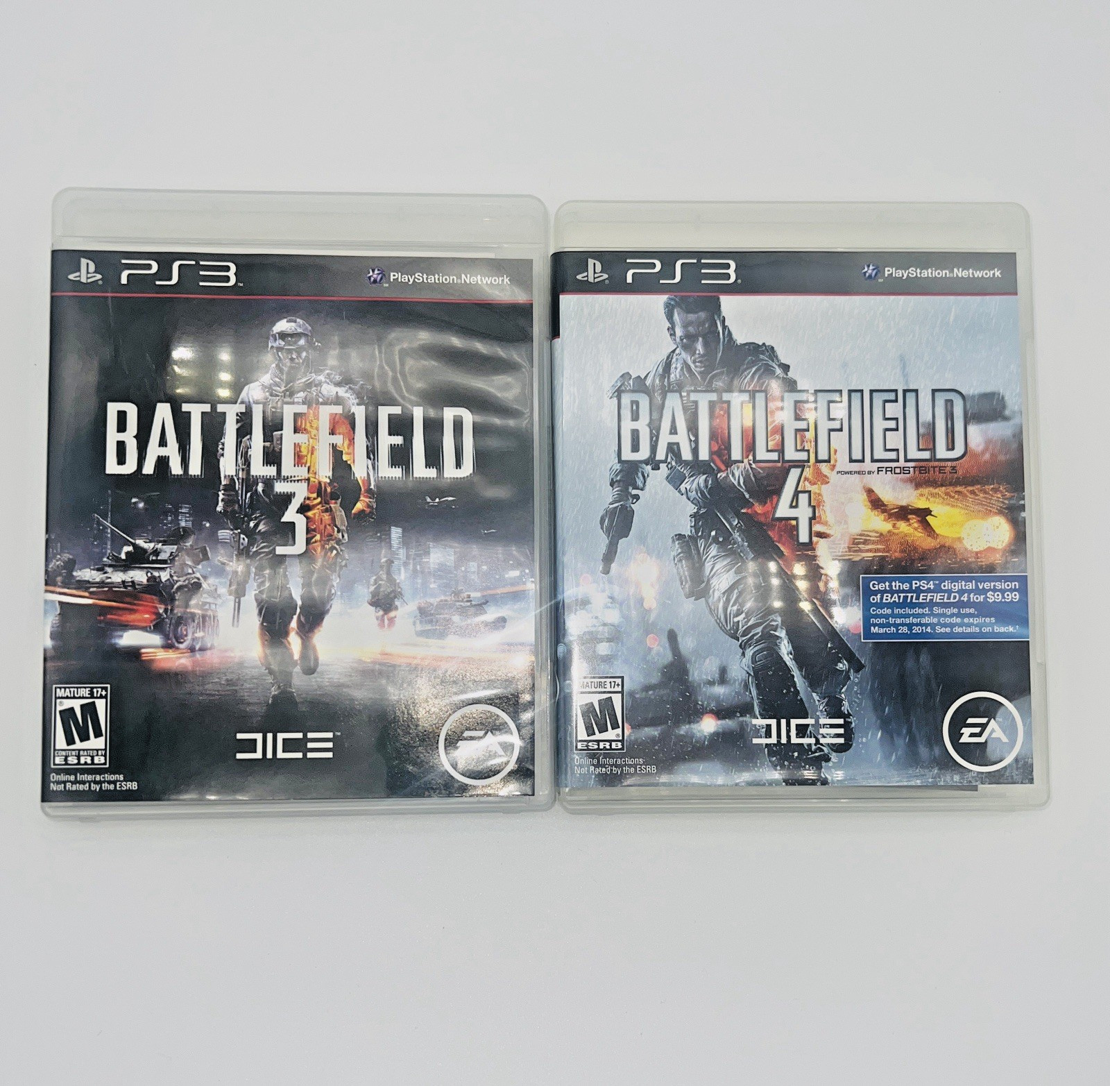 Battlefield 3 & 4 Sony PlayStation 3 PS3 2 Game Lot Black Lable CIB Complete