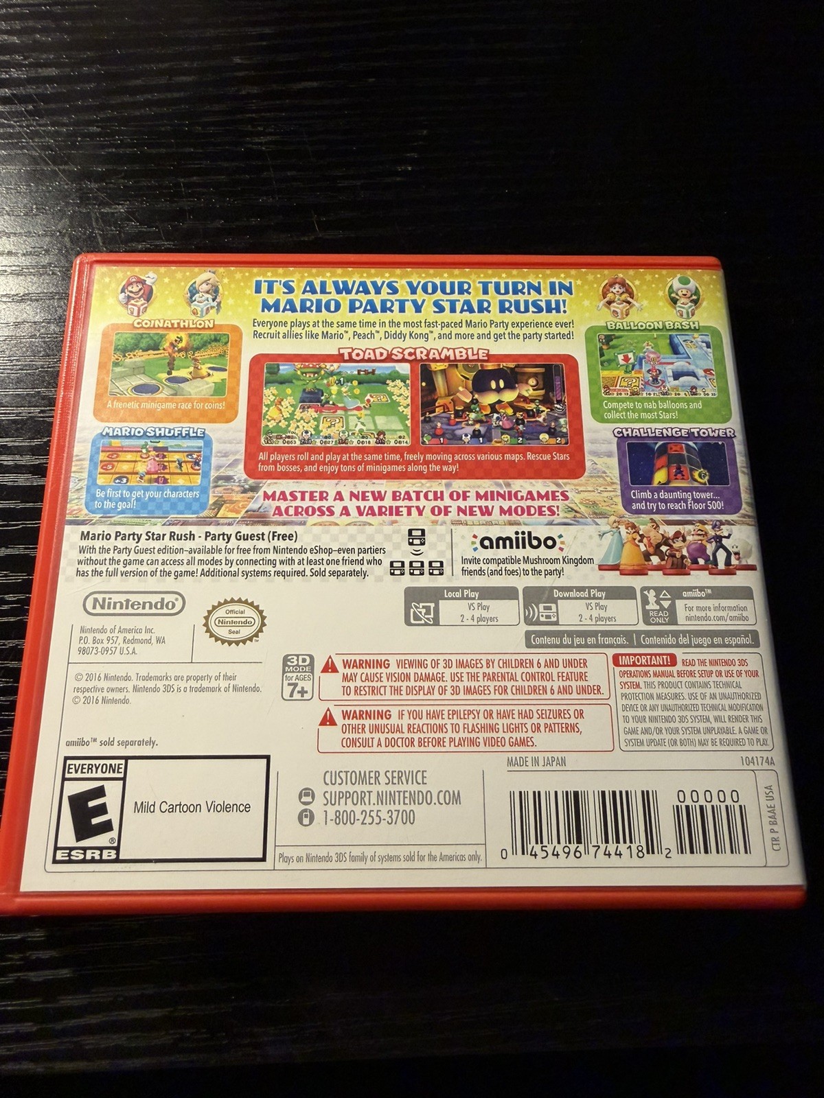 Mario Party Star Rush Nintendo 3DS – Complete in Box CIB – Tested Authentic