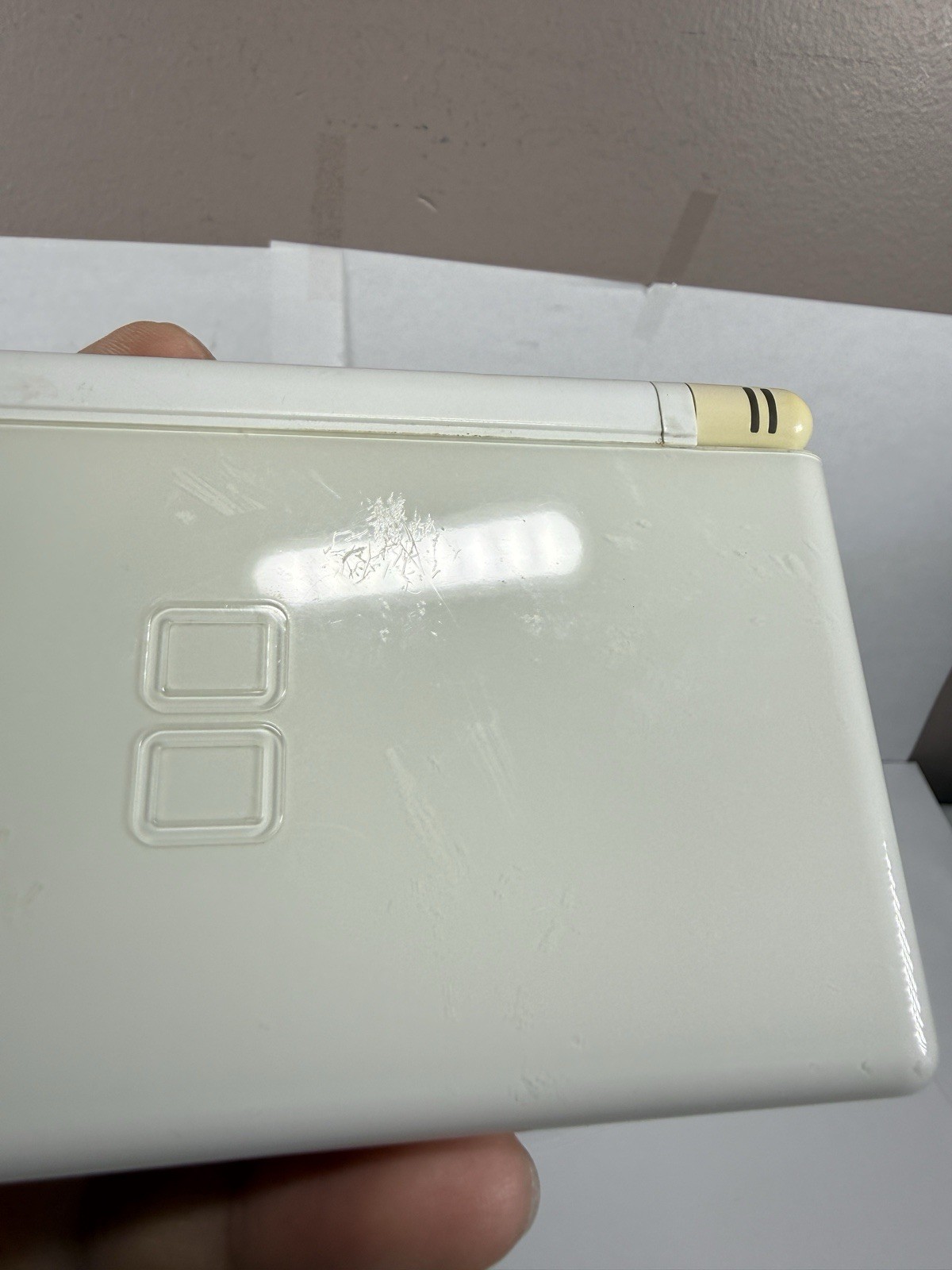 Nintendo DS Lite White Handheld System Only TESTED! *Rough Shape*