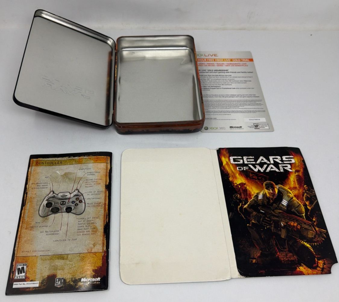 Gears of War tin Xbox 360 SteelBook *Bonus Disk Only* Tested and Works!