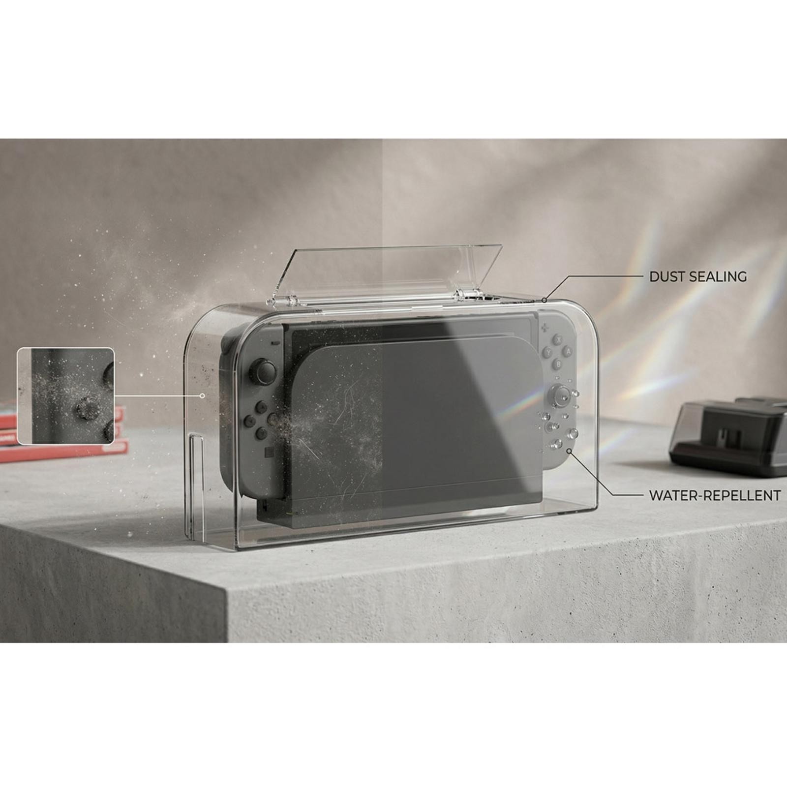 For Switch 2 Dust Cover PC Washable Anti Scratch Case Cable Port Access