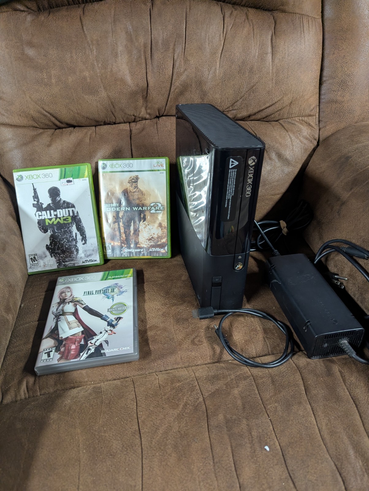 Microsoft Xbox 360 E 250GB Console Cables Bundle Games Tested