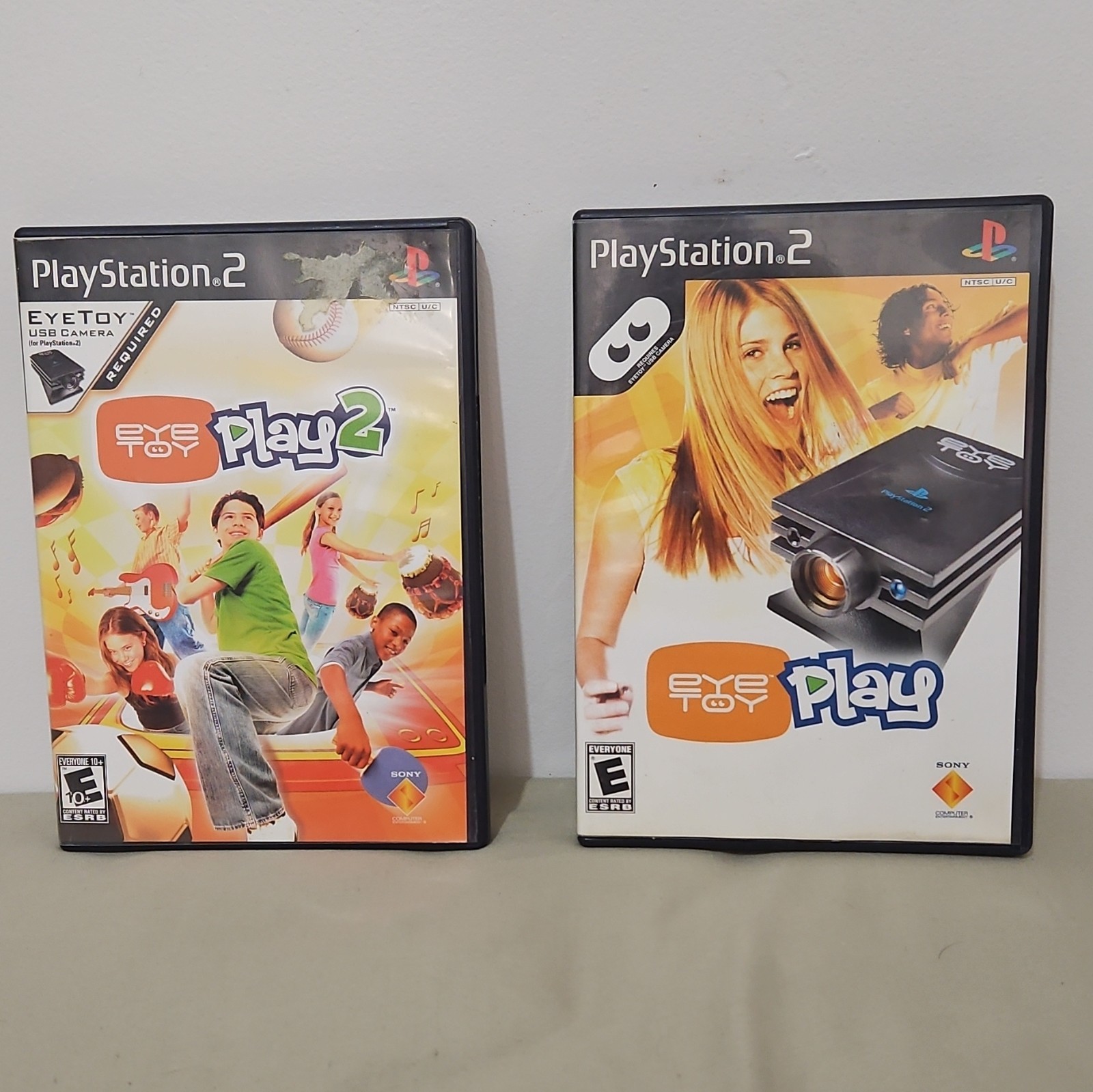 Sony EyeToy USB Motion Camera w/ Manual + EyeToy Play 1&2 PS2 5.5ft