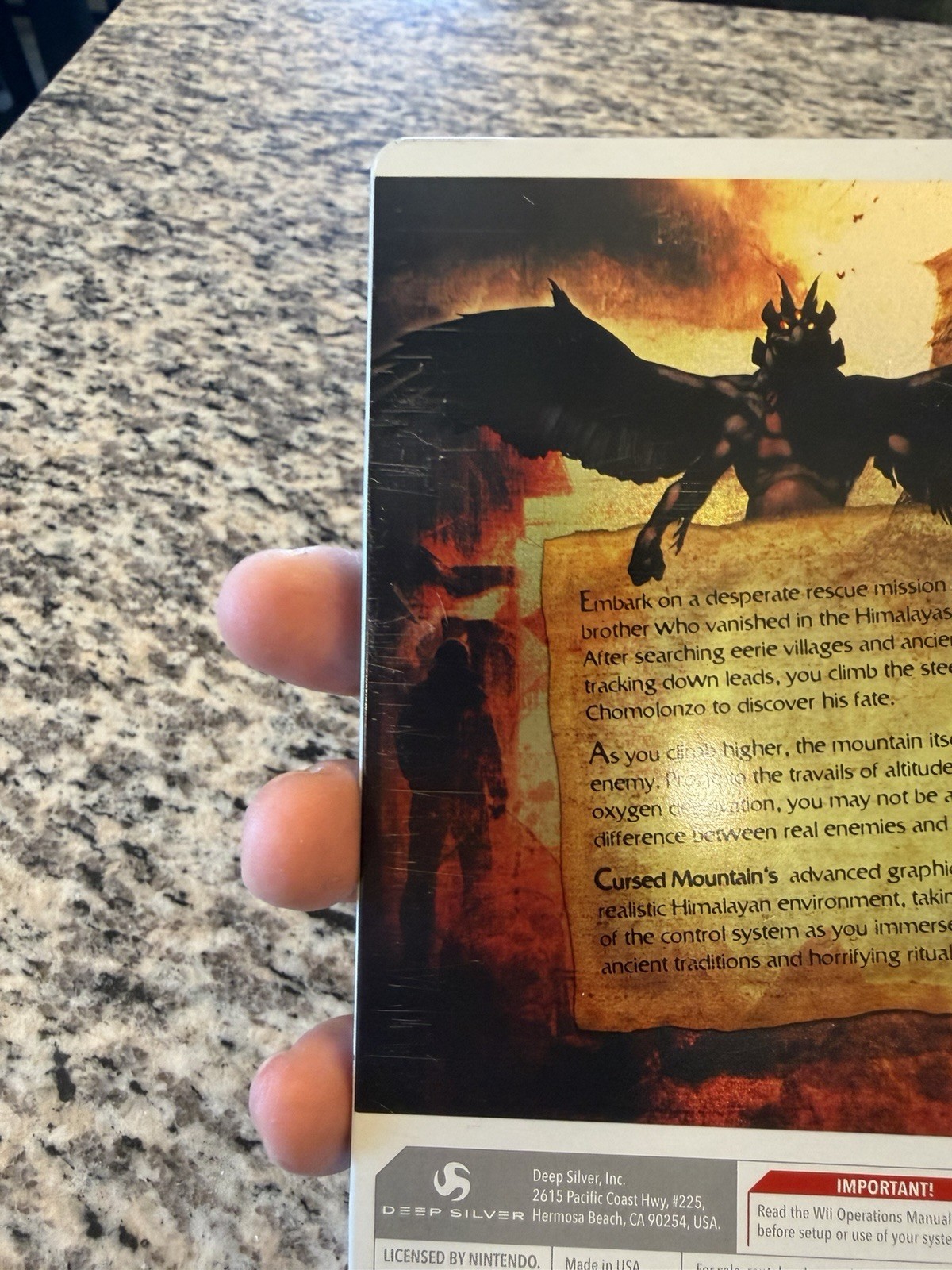 Cursed Mountain Limited Edition Steelbook / Nintendo Wii / CIB / Clean / Read